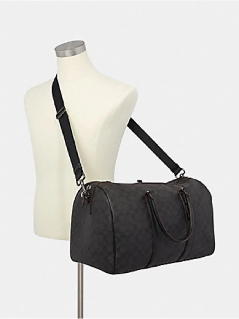 Coach Trekker Medium Carry-On Weekender Duffle In Signature Canvas F84216 Black